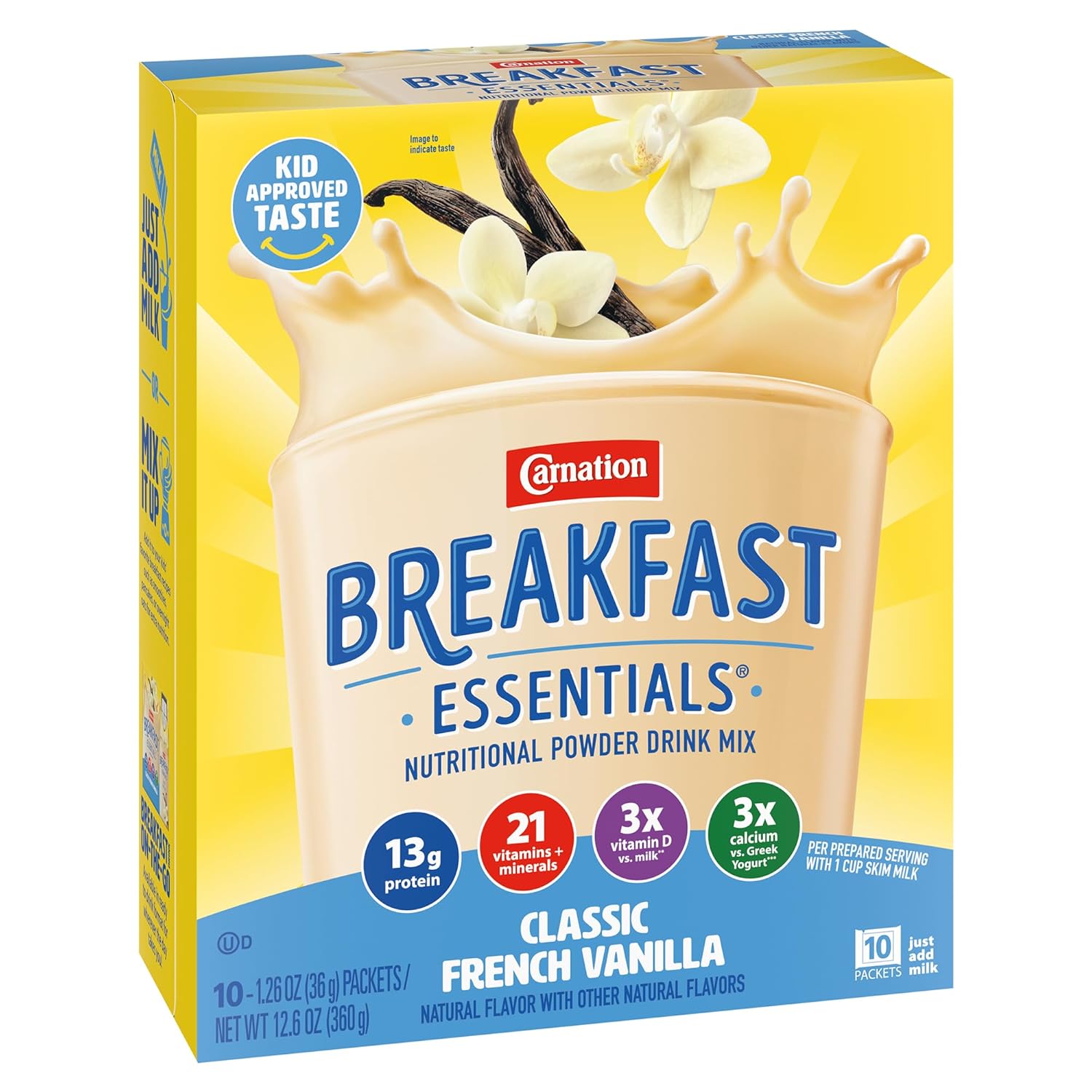 Carnation Breakfast Essentials Powder Drink Mix, Classic French Vanilla