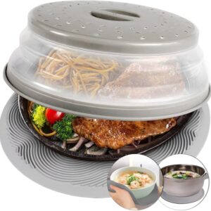 2 in 1, Aidacom Microwave Place Mat & Food Cover- Mat as Bowl Holder, for Splatter Guard, Multi-use